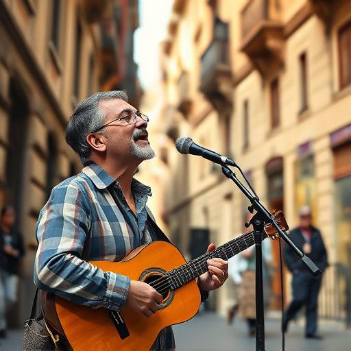 Video musical de un artista local cantando en las calles del Barrio Gótico de Barcelona.
